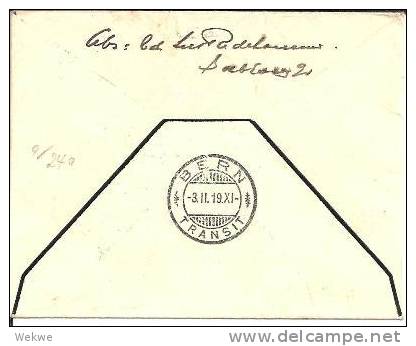 Tsc235/  CSSR - Gablonz, Barfrankierung 1919, Per Einschreiben Express - Briefe U. Dokumente