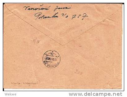 Tsc142a/ CSSR -  Polanka Not-R-Zettel + Stempel 12.7.45 - Briefe U. Dokumente