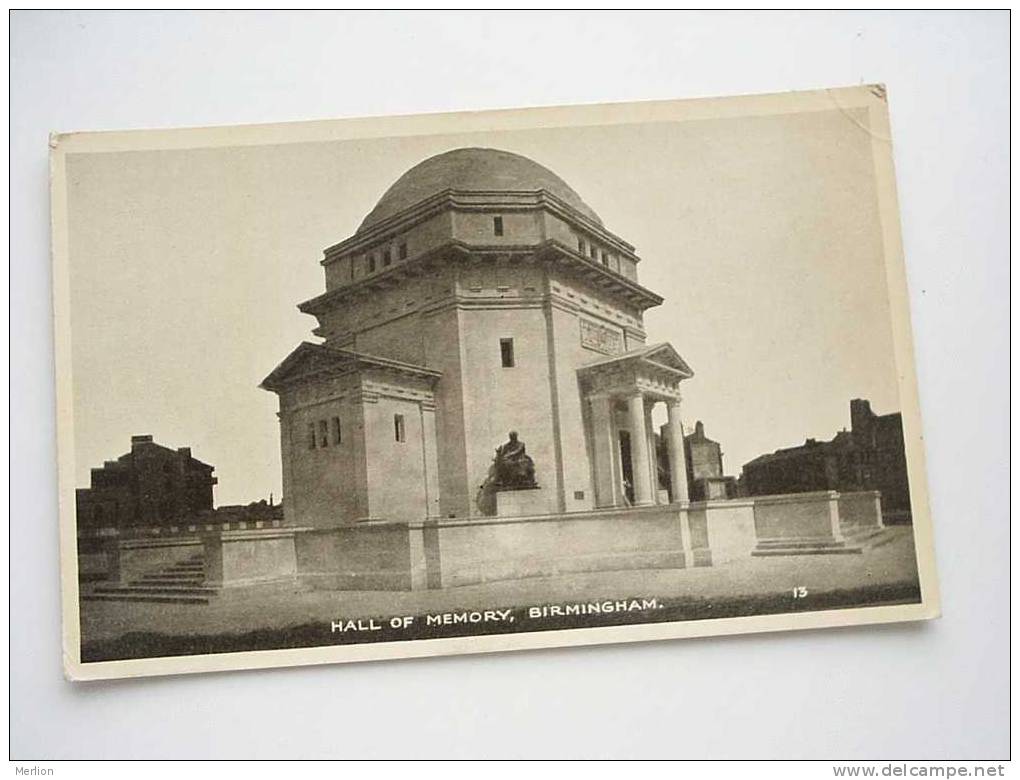 Birmingham - Hall Of Memory     -  Cca 1910´s   VF   D47945 - Birmingham