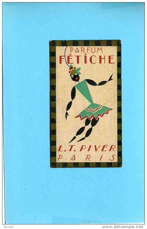 B - PARFUM - Carte Parfumée Ou Publicitaire - Coiffeur G Morille à ANGERS - Marque FETICHE L.T.PIVER Paris - Publicité - Anciennes (jusque 1960)