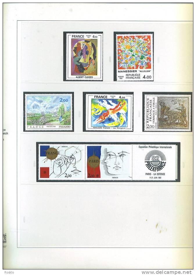 FRANCE / ANNEE COMPLETE 1981  SUR 5 FEUILLES SAFE DUAL  ETAT NEUF 5 PHOTOS - 1980-1989