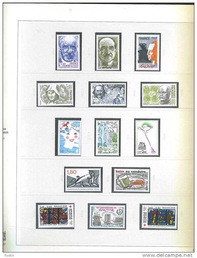 FRANCE / ANNEE COMPLETE 1981  SUR 5 FEUILLES SAFE DUAL  ETAT NEUF 5 PHOTOS - 1980-1989