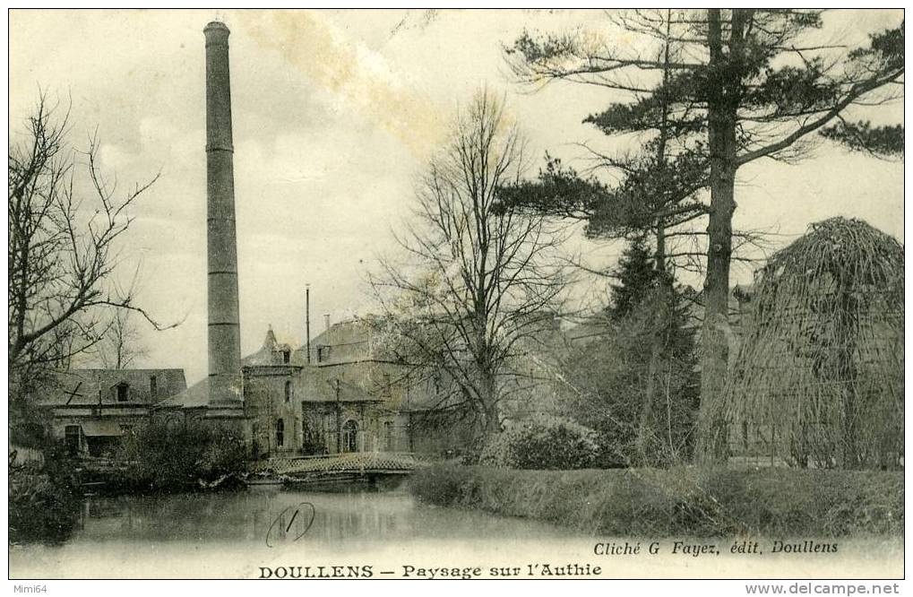 80 . DOULLENE . PAYSAGE SUR L'AUTHIE . - Doullens