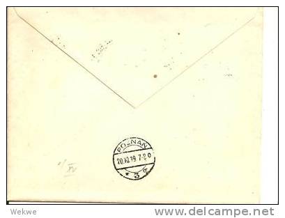 Pol003a/POLEN  RR -5 + 10 Überdruck Auf Germania 1919, Einschreiben, Geprüft Und Signiert (Brief, Cover, Letter, Lettre) - Briefe U. Dokumente