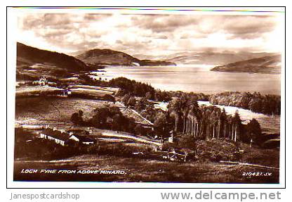 LOCH FYNE From Above MINARD- REAL PHOTO - Argyllshire - SCOTLAND - Argyllshire