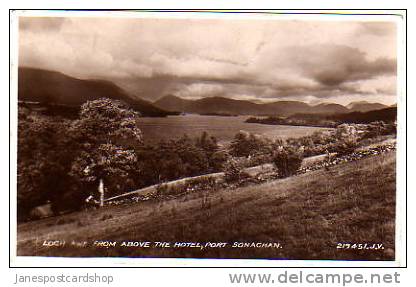 LOCH AWE From Above The HOTEL Port Sonachan - REAL PHOTO - Argyllshire - SCOTLAND - Argyllshire