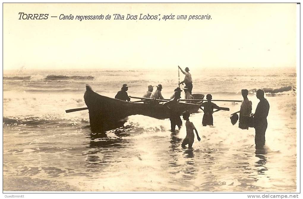 Brésil.Torres.Retour De Pêche.Carte-photo. - Autres & Non Classés