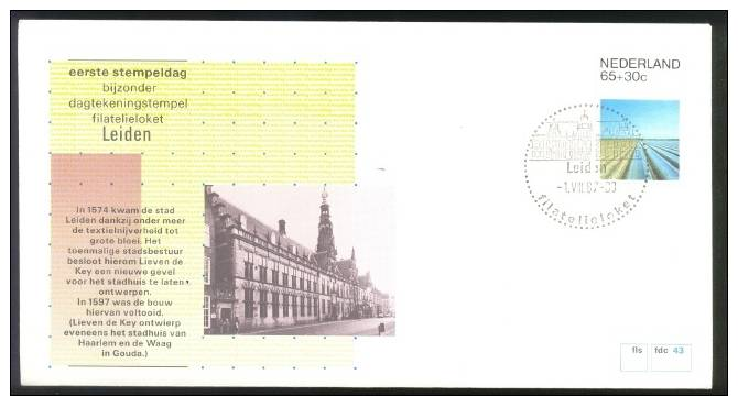 FDC FLS NO 43 * FILATELIE LOKETSTEMPEL * LOKET LEIDEN * - FDC