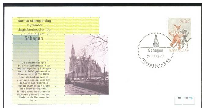 FDC FLS NO 76 FILATELIE LOKETSTEMPEL * LOKET SCHAGEN * - FDC