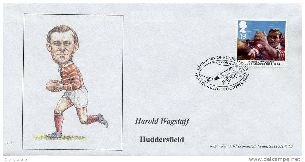 Special Rugby League Centenary Cover Harold Wagstaff Huddersfield - Rugby
