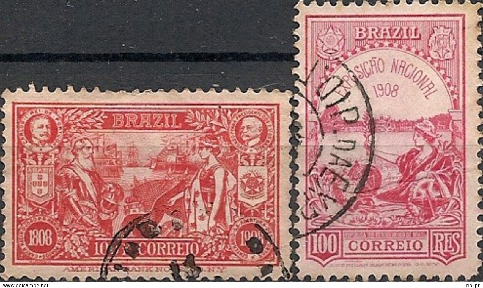 BRAZIL - COMPLETE SET OPENNING OF BRAZILIAN PORTS TO COMMERCE 1908 - USED - Oblitérés