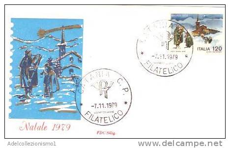 19594)lettera F.D.C.  Con 120£ + Annullo  Natale 1979  Da Catania  A Città Il 7-11-1979 - 1971-80: Storia Postale