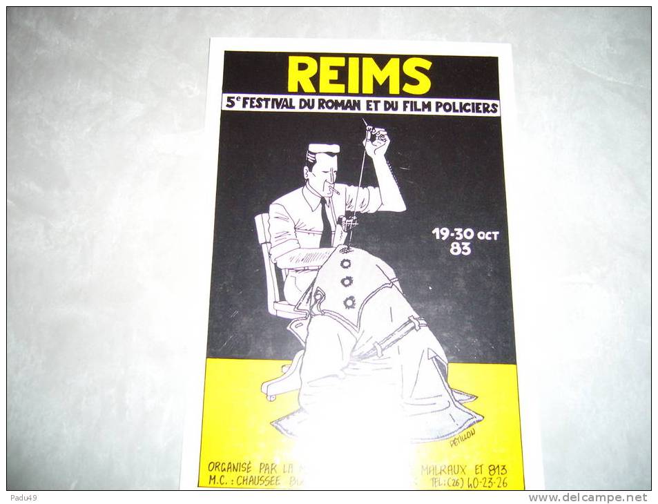 1carte Postale Petillon 5fest.du Film A Reims 1983 - Postcards