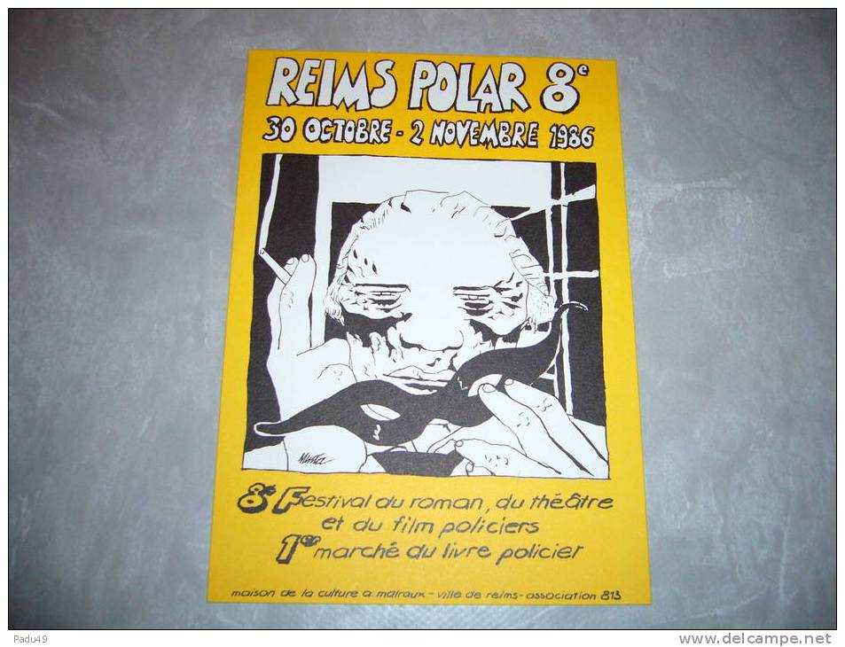 1carte Postale Munoz 8fest.du Film A Reims 1986 - Cartes Postales