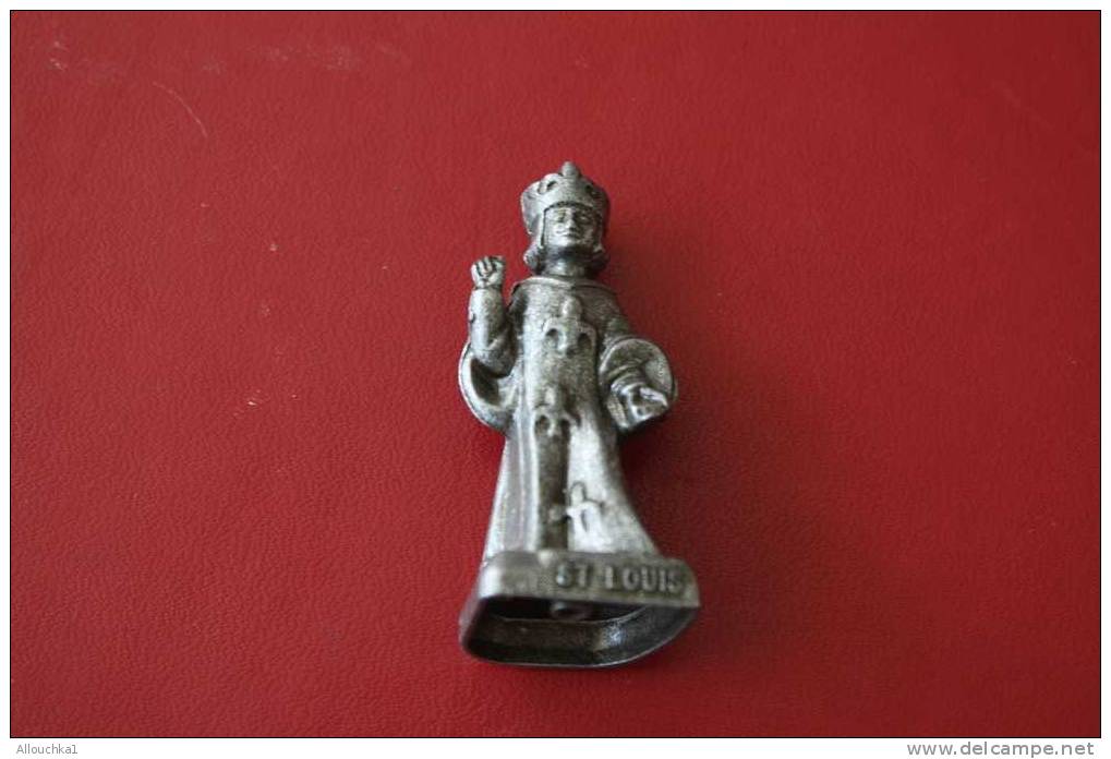 FIGURINE REPRESENTANT LE ROI DE FRANCE SAINT-LOUIS  - EN METAL ASPECT ETAIN -STARLUX - ATLAS - Figurines