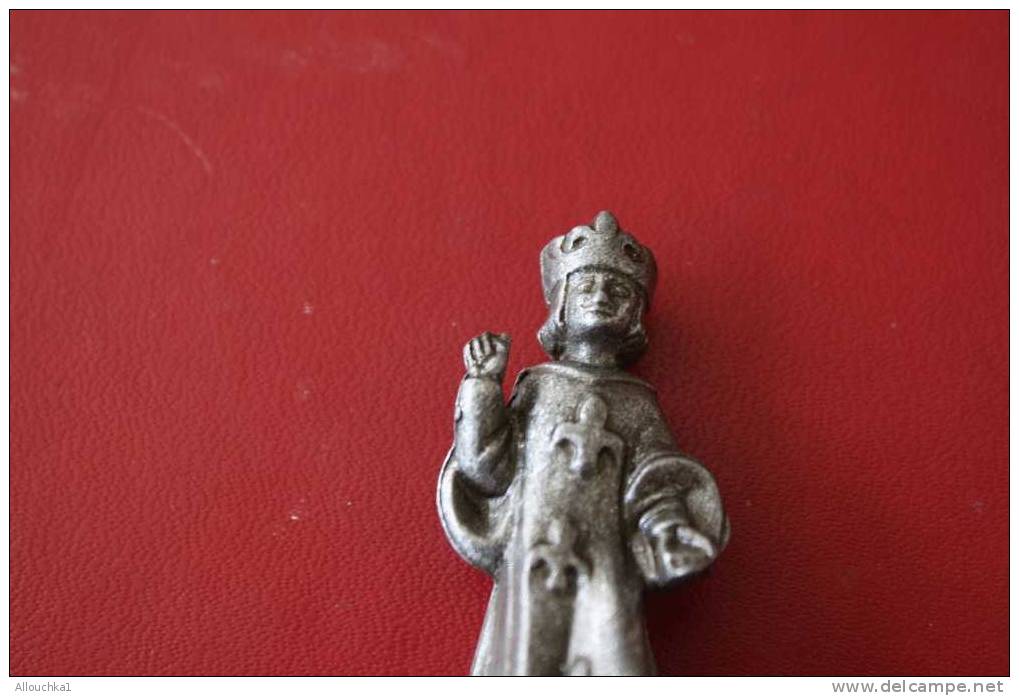 FIGURINE REPRESENTANT LE ROI DE FRANCE SAINT-LOUIS  - EN METAL ASPECT ETAIN -STARLUX - ATLAS - Small Figures