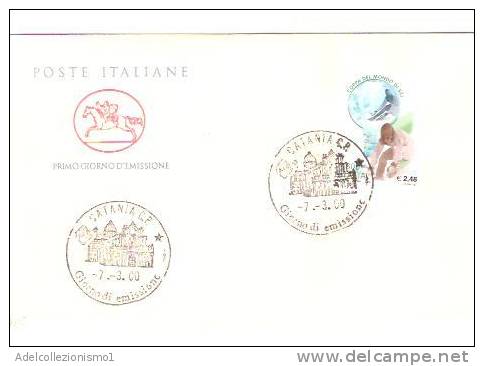 19635)lettera F.D.C. Con 2,48€  + Annullo Coppa Del Mondo Di Sci Da Catania A Città Il 7-3-2000 - 1991-00: Storia Postale