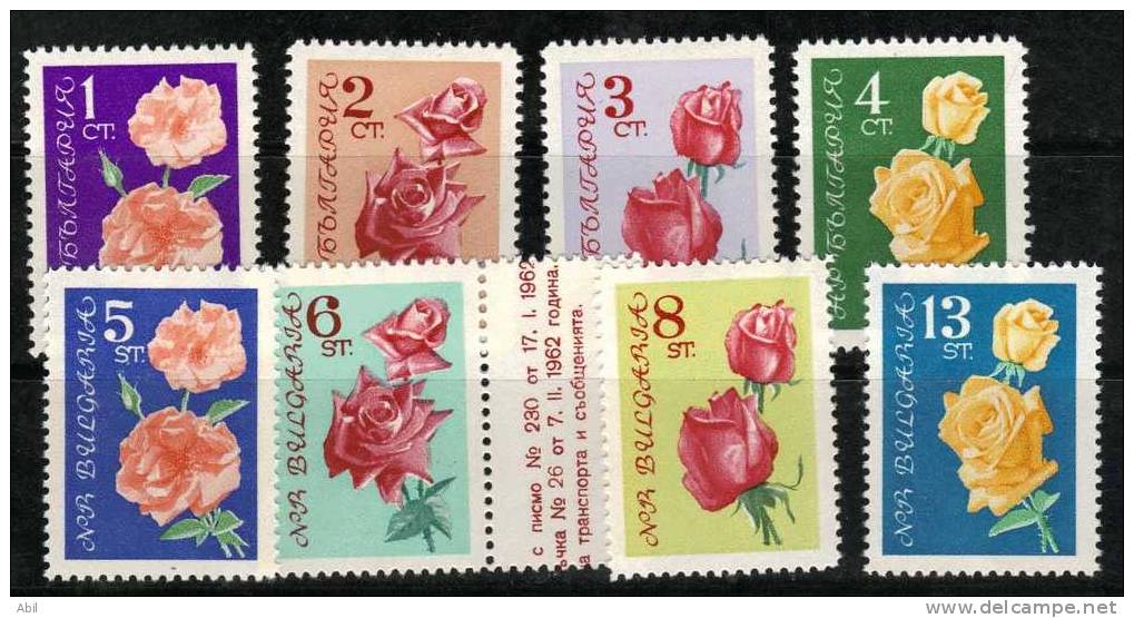 Bulgarie 1962 N°Y.T. :  1126 à 1133** - Unused Stamps