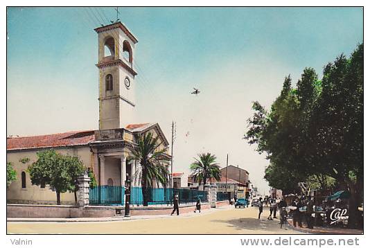 GUELMA L Eglise Et La Rue St Augustin - Guelma