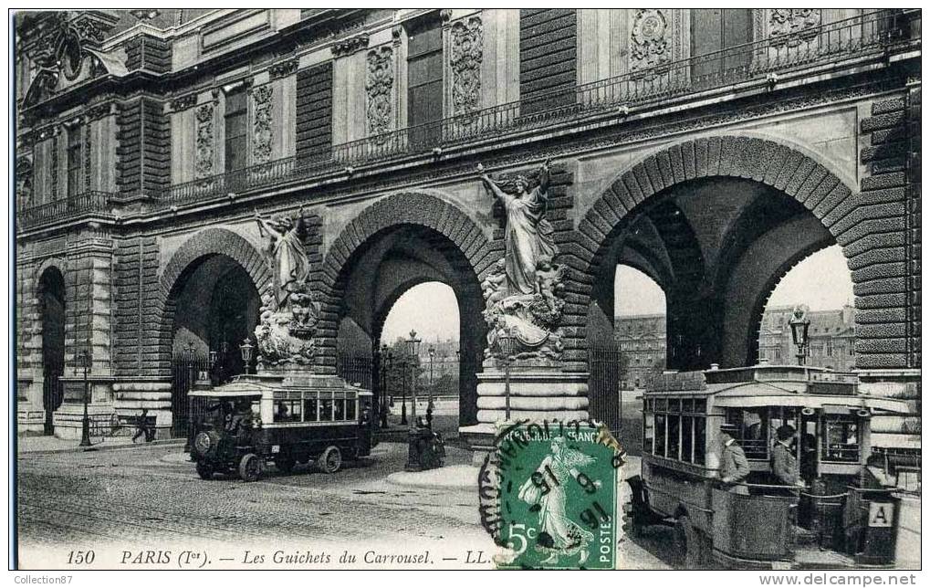 75001 - PARIS - LOUVRE - LES GUICHETS Du CARROUSEL - AUTOBUS MERCEDES - CAR - AUTOCAR - Transporte Público