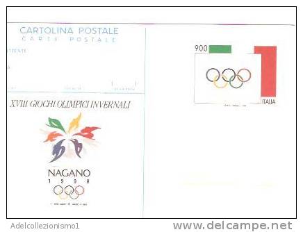 19770)cartolina Postale Con 900£ +annullo XVIII Giochi Olimpici Invernali Da Nagano A Città -nuova - Nagoya