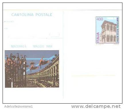 19802)cartolina Postale Con 400£ Manifestazione Filatelica Nazionale +annullo Macerata ´84 Da Macerata A Città -nuova - Macerata