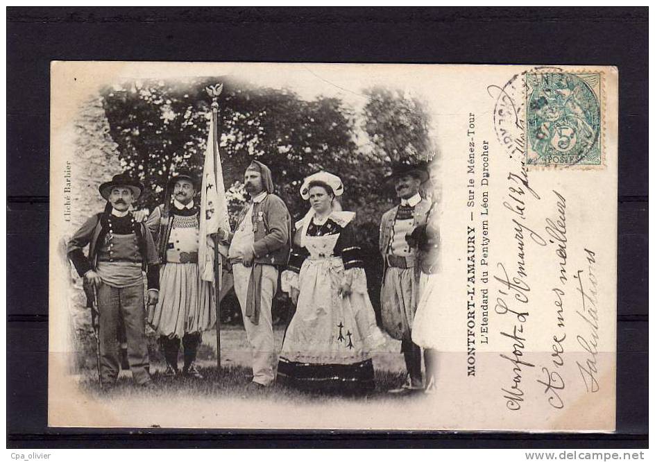 78 MONTFORT AMAURY Menez Tour, Etendard Du Pentyern, Léon Durocher, Types Bretons, Pardon, Ed Barbier, 1905 - Montfort L'Amaury
