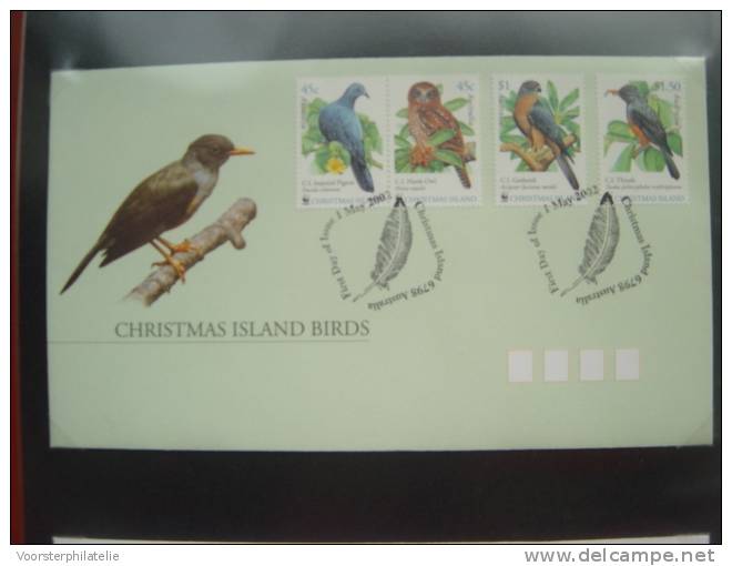 CHRISTMAS ISLANDS 2002 FDC MI 497-00 BIRDS OISEAUX VÖGEL VOGELS - Christmaseiland