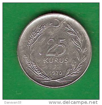 25  Kurus  TURQUIE  1970  (PRIX FIXE)         (EC1) - Turquie