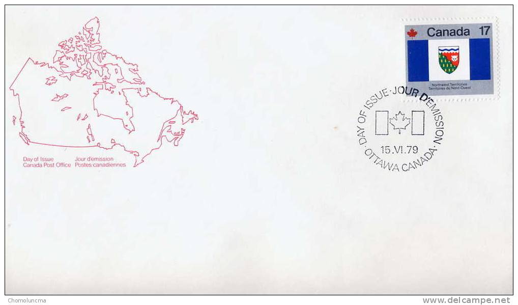 Northwest Territories Territoires Du Nord Ouest Feuille D'érable Carte Du Canada Map Maple Foliage - 1971-1980