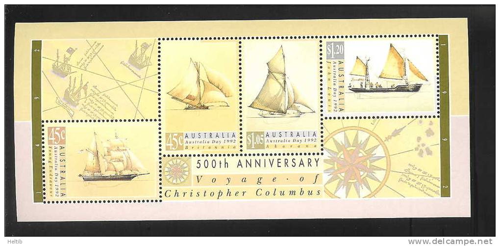 Australie 1992 BF ** - 500th Anniversary Voyage Of  Chritopher Columbus - Blocs - Feuillets