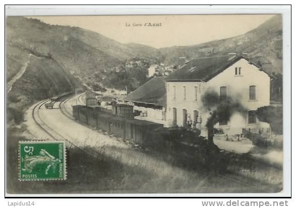 J 609 /CPA     AXAT       (11)  LA   GARE - Axat