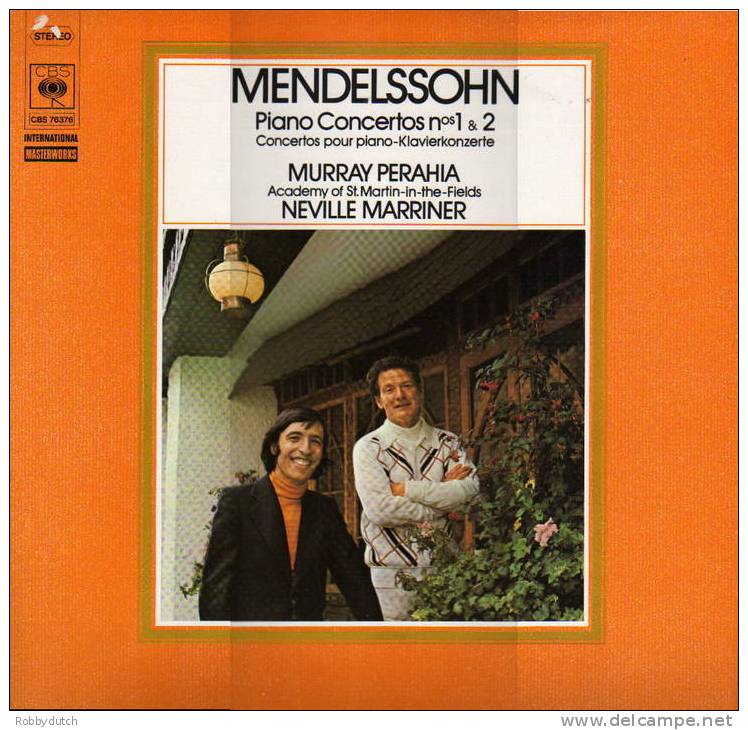 * LP *  MENDELSSOHN - PIANO CONCERTOS No.1 & 2 - MURRAY PERAHIA / NEVILLE MARRINER - Klassiekers