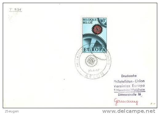 BELGIUM 1967 EUROPA CEPT  FDC - 1967