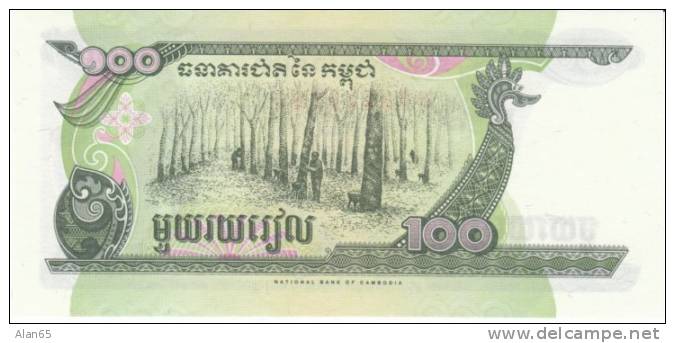 100 Riels Cambodia 1995 Currency Banknote, Uncirculated, Krause #41a - Cambodia