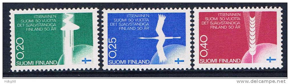 FIN Finnland 1967 Mi 633-35** - Ongebruikt