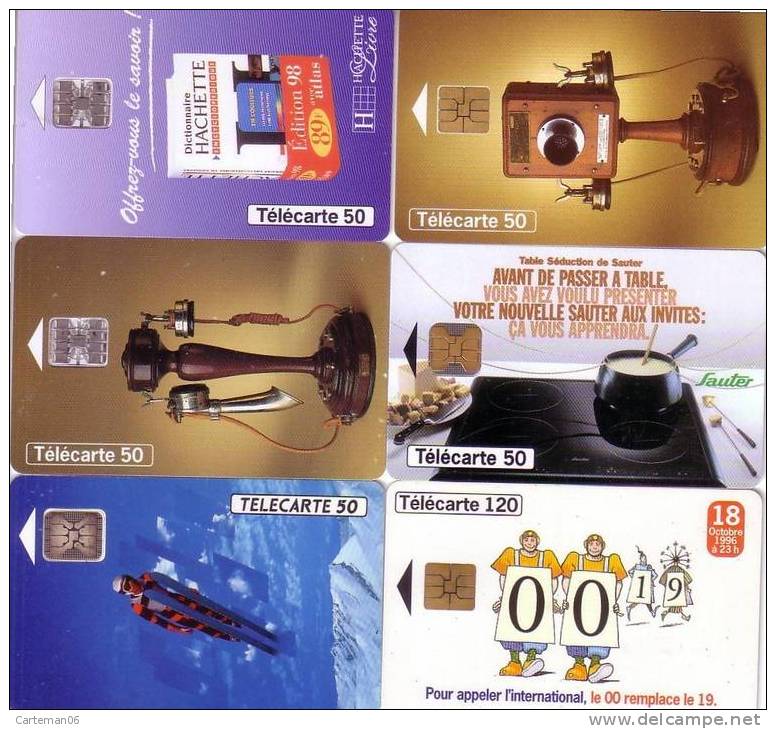 Télécarte - Lot De 6 Cartes Divers (voir Scan) - Sammlungen