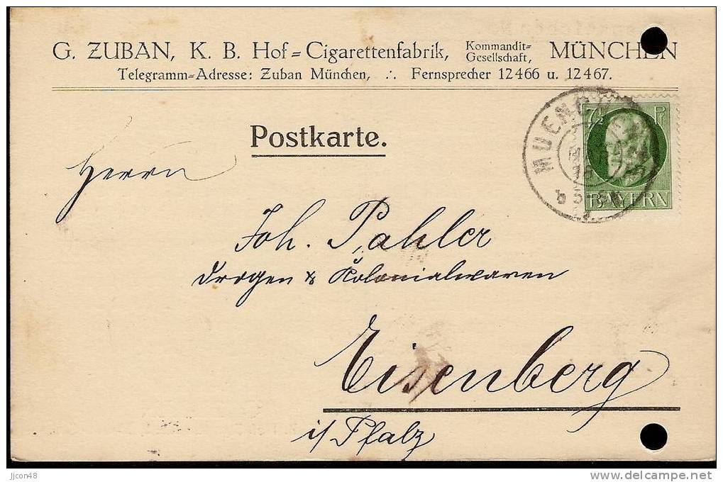 Bayern 1918  G.Zuban, Munchen  23.3.18 - Lettres & Documents