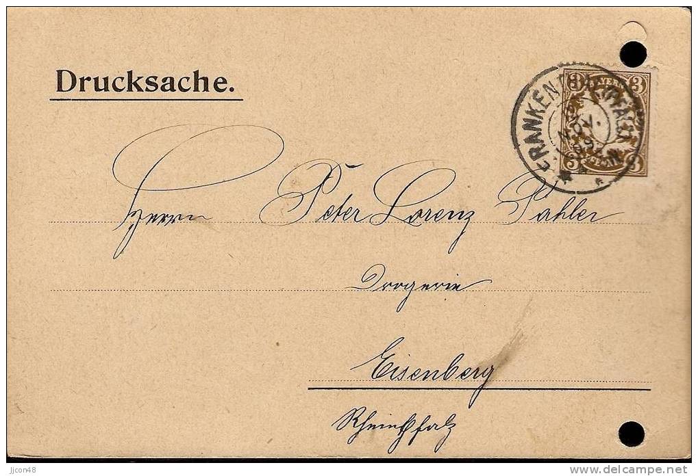 Bayern 1909  S. Mohr, Frankenthal  12.11. 09 - Brieven En Documenten