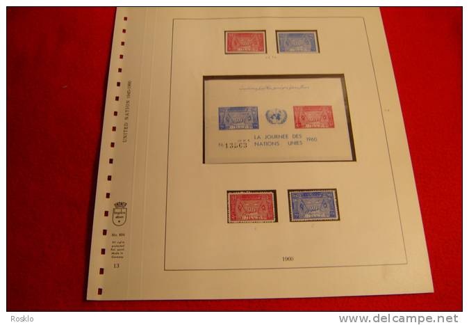 TIMBRES 1960 / 15° ANNIVERSAIRE DES NATIONS UNIES / 13 FEUILLETS LINDNER COMPLETS   / PARFAIT  ETAT  / - Sammlungen (im Alben)