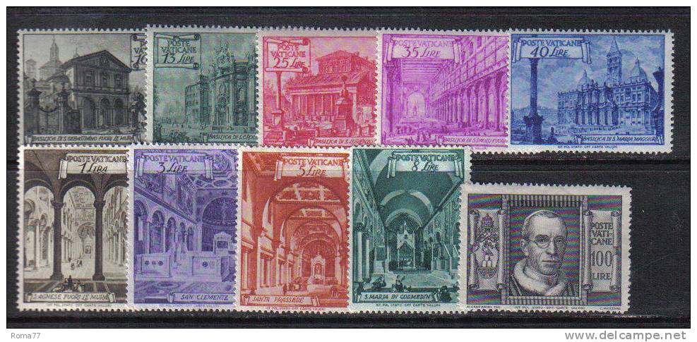 SS488 - VATICANO , Serie " Basiliche " N. 122/131  * - Unused Stamps