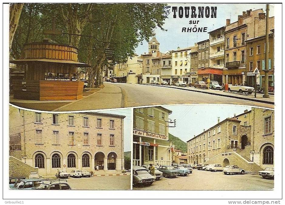 TOURNON SUR RHONE   -   ** 3 VUES SOUVENIRS **   -    Editeur   J.CELLARD  N° A.392.18 - Tournon