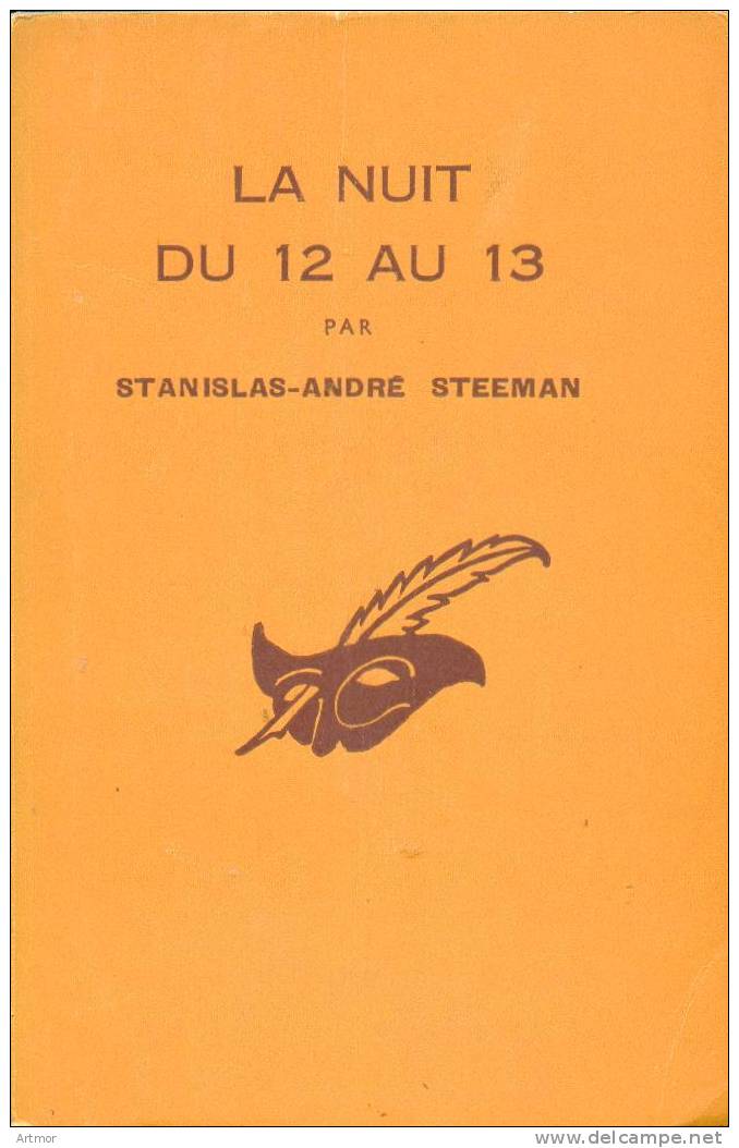 MASQUE N° 95 - REED 52  - S.A  STEEMAN - LA NUIT DU 12 AU 13 - Le Masque