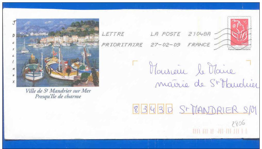 Prêt à Poster Local Marianne De Lamouche (2806) 83 St Mandrier Sur Mer - Prêts-à-poster:private Overprinting