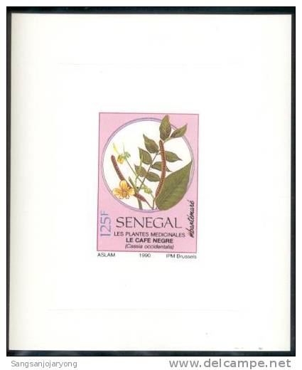 Senegal Sc903 Medicinal Plants, Deluxe Proof, Epreuve, De Luxe - Plantas Medicinales