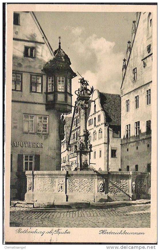 TOP!! ROTHENBURG OB DER TAUBER * HERTERICHBRUNNEN  * 1929 *!! - Rothenburg O. D. Tauber