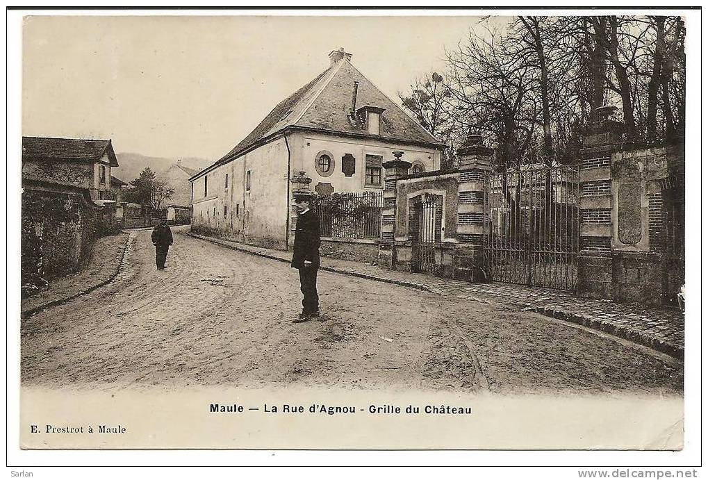 78 , MAULE , La Rue D´Agnou , Grille Du Château - Maule