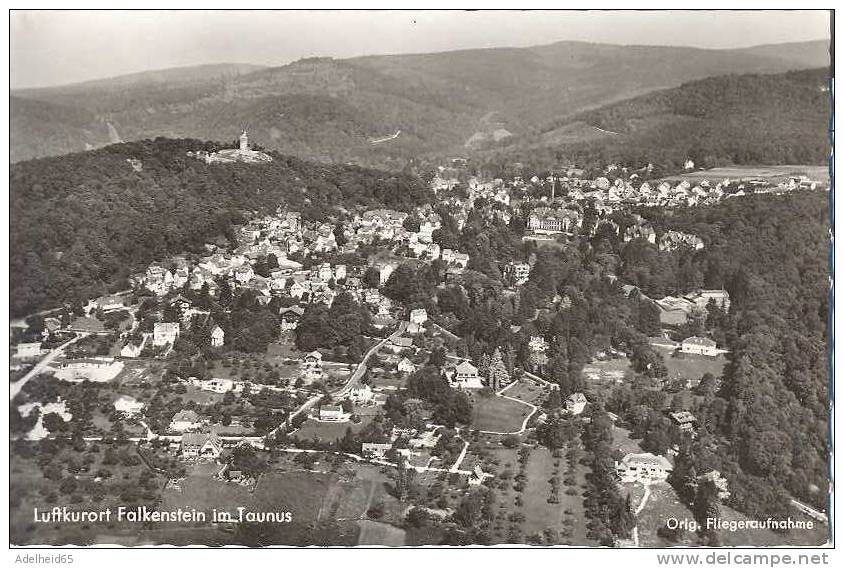 Luftkurort Falkenstein (Königstein) Im Taunus, Orig. Fliegeraufnahme Rosen-Bild Verlag, Schwalbach, Aero-Lux - Taunus