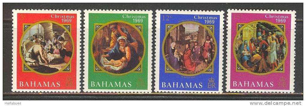 Bahamas     "Christmas 1969" (paintings)    Set    SC# 294-97 MNH** - Christmas