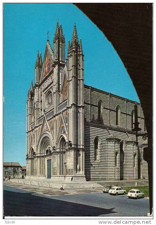 ORVIETO / DUOMO / COLORI VIAGGIATA  1979 / ANIMATA E VETTURE DI EPOCA. - Terni